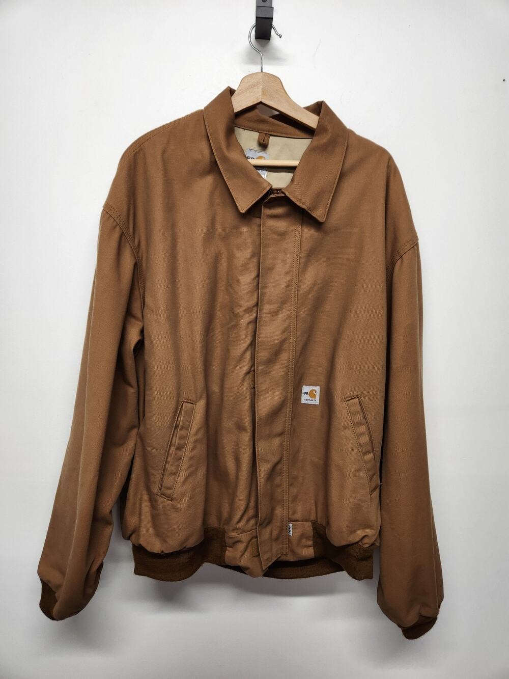 Carhartt Men's Flame Resistant Brown Bomber Jacket, Sz 2XL FRJ020 BRN. USA Made